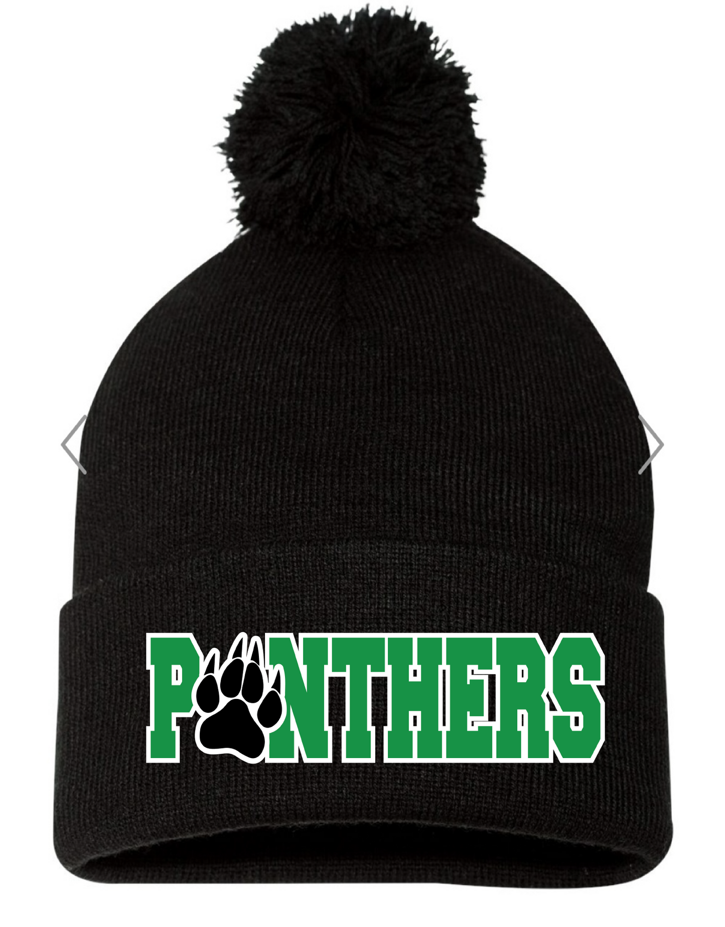 Panther Volleyball poof top beanie