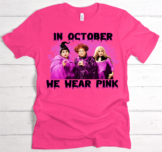 in October we wear pink HP Witch in pink