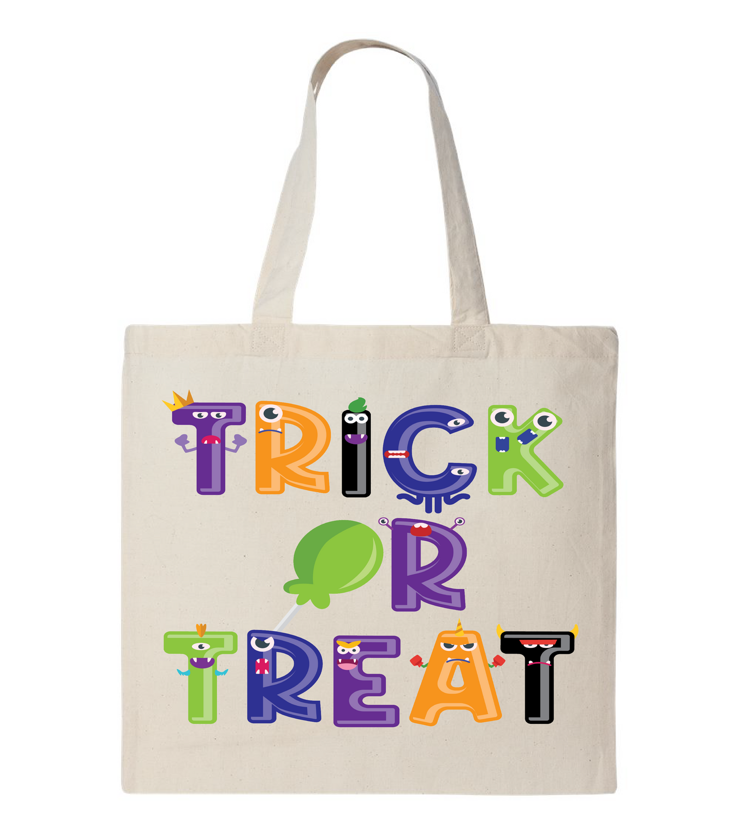 Trick or treat candy design tote bag