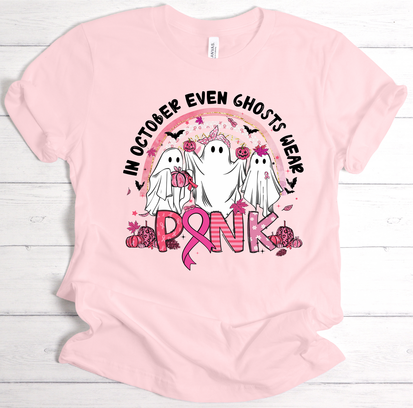 in October even ghosts wear pink