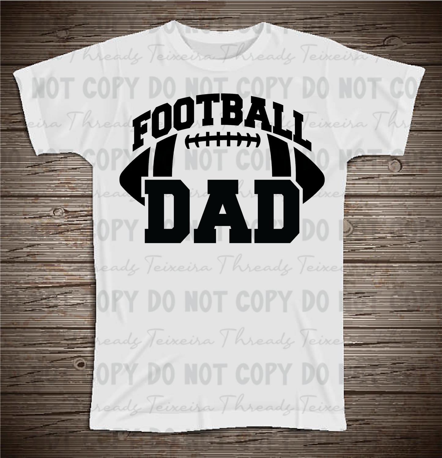 Dad football (black font)