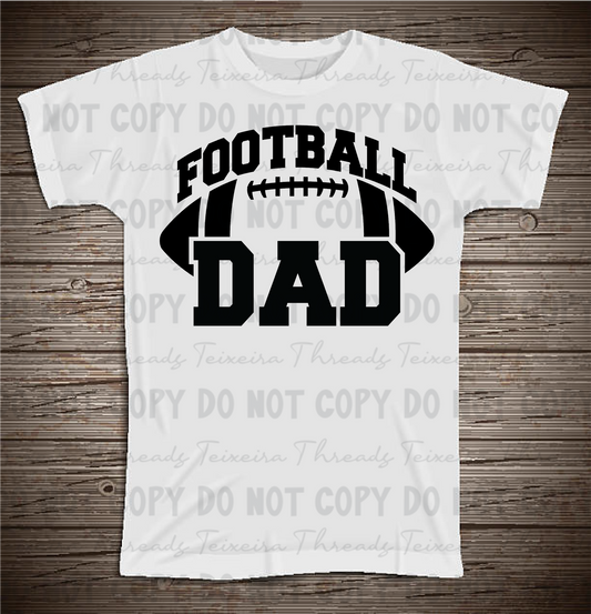 Dad football (black font)